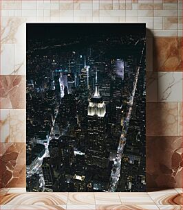 Πίνακας, Night View of a Cityscape Νυχτερινή άποψη ενός αστικό τοπίο
