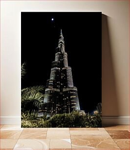 Πίνακας, Night view of Burj Khalifa Νυχτερινή άποψη του Μπουρτζ Χαλίφα