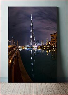 Πίνακας, Night View of Burj Khalifa Νυχτερινή θέα του Μπουρτζ Χαλίφα