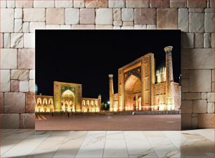 Πίνακας, Night View of Historical Architecture Νυχτερινή Άποψη Ιστορικής Αρχιτεκτονικής