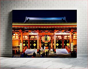 Πίνακας, Night View of Senso-Ji Temple Νυχτερινή άποψη του ναού Senso-Ji