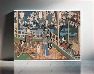 Πίνακας, Night Visage of the Flower Genji by Utagawa Kunisada