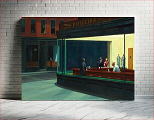 Πίνακας, Nighthawks (1942) oil painting by Edward Hopper