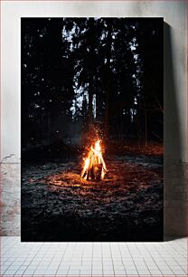 Πίνακας, Nighttime Bonfire in the Woods Nighttime Bonfire in the Woods