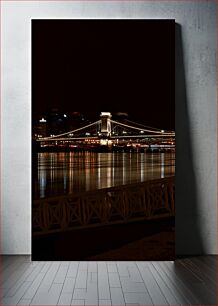 Πίνακας, Nighttime Bridge with Reflections Νυχτερινή γέφυρα με αντανακλάσεις