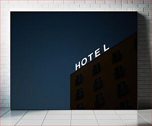 Πίνακας, Nighttime Hotel Sign Νυχτερινή επιγραφή ξενοδοχείου