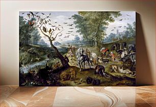 Πίνακας, Noah's Family Assembling Animals before the Ark (ca. 1660) by Jan van Kessel