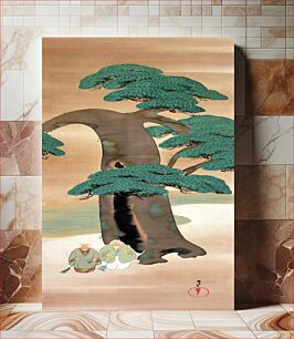 Πίνακας, Noh Scene: Takasago (1920s) vintage Japanese painting by Kamisaka Sekka