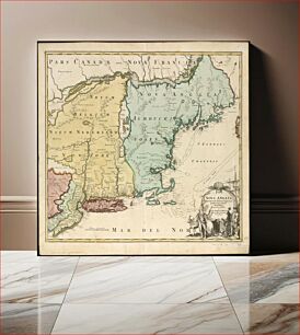 Πίνακας, Nova Anglia Septentrionali Americae implantata Anglorumque coloniis florentissima geographicè exhibita