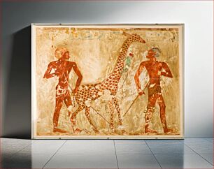 Πίνακας, Nubians with a Giraffe and a Monkey, Tomb of Rekhmire by Nina de Garis Davies