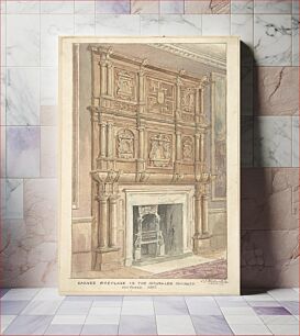 Πίνακας, Oak Carving from Fireplace in the Jerusalem Chamber, Westminster by Charles James Richardson
