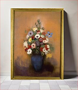 Πίνακας, Odilon Redon (1840-1916). "Anémones et lilas dans un vase bleu". Pastel, fusain, vers 1912. Musée des Beaux-Arts de la Ville de Paris, Petit Palais