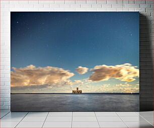 Πίνακας, Offshore Platform under Starry Sky Υπεράκτια πλατφόρμα κάτω από το Starry Sky