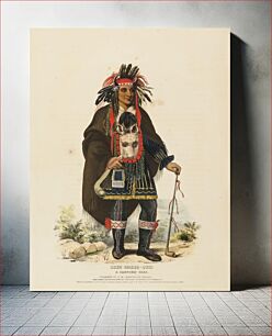 Πίνακας, OKEE-MAKEE-QUID. A CHIPPEWAY CHIEF., from History of the Indian Tribes of North America