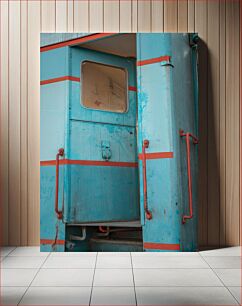 Πίνακας, Old Blue Train Door Παλιά Μπλε Πόρτα Τρένου