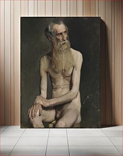 Πίνακας, Old man seated, academy study, 1874 - 1875, by Albert Edelfelt