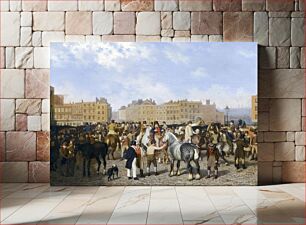 Πίνακας, Old Smithfield Market (1824) by Jacques–Laurent Agasse