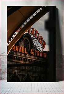 Πίνακας, Old Train Station Sign Παλιά πινακίδα σιδηροδρομικού σταθμού