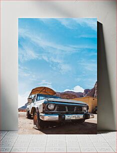 Πίνακας, Old Truck in a Desert Παλιό φορτηγό σε μια έρημο