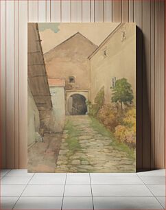 Πίνακας, Old yard by Lajos Csordák