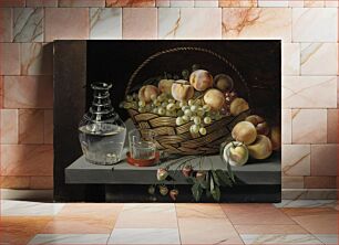 Πίνακας, Omenoita ja viinirypäleitä korissa, 1826 - 1885, Ivan Timofejevit Hrutski