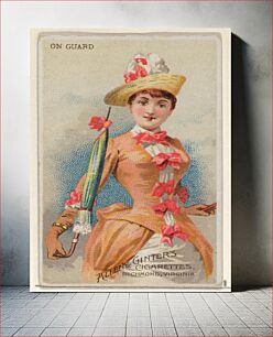 Πίνακας, On Guard, from the Parasol Drills series (N18) for Allen & Ginter Cigarettes Brands