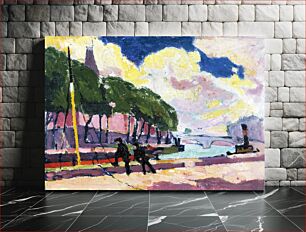 Πίνακας, On the Banks of the Seine (1909–1912) by Henry Lyman Sayen