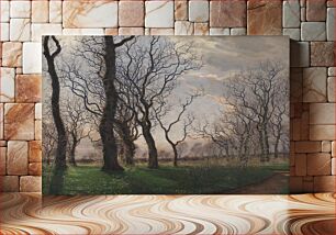 Πίνακας, On the edge of an oak forest on an early spring morning by Janus La Cour