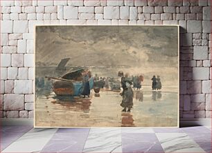 Πίνακας, On the Sands (1881) by Winslow Homer