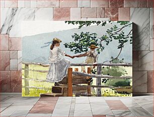 Πίνακας, On the Stile (1878) by Winslow Homer