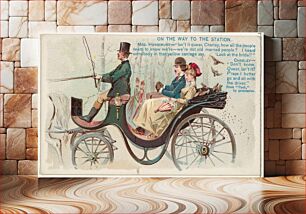 Πίνακας, On the Way to the Station, from the Snapshots from "Puck" series (N128) issued by Duke Sons & Co. to promote Honest Long Cut Tobacco