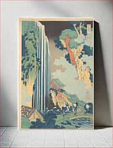 Πίνακας, Ono Waterfall on the Kisokaidō (Kisokaidō Ono no bakufu), from the series A Tour of Waterfalls in Various Provinces (Shokoku taki meguri)