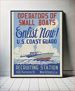 Πίνακας, Operators of small boats enlist now! U.S. Coast Guard T.A. Byrne
