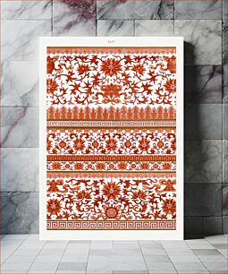 Πίνακας, Orange flower pattern, Examples of Chinese Ornament selected from objects in the South Kensington Museum and other collections by Owen Jones