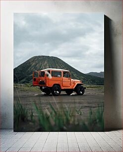 Πίνακας, Orange Off-Road Vehicle by a Hill Orange Off-Road Vehicle by a Hill