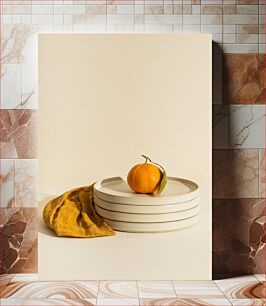 Πίνακας, Orange on Plates Πορτοκάλι σε πιάτα