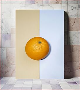 Πίνακας, Orange on Two-Tone Background Πορτοκαλί σε δίχρωμο φόντο