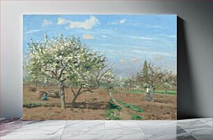 Πίνακας, Orchard in Bloom, Louveciennes (1872) by Camille Pissarro