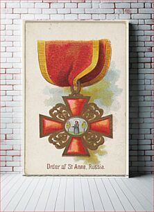 Πίνακας, Order of St. Anne, Russia, from the World's Decorations series (N30) for Allen & Ginter Cigarettes
