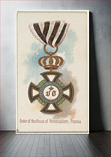 Πίνακας, Order of the House of Hohenzollern, Prussia, from the World's Decorations series (N30) for Allen & Ginter Cigarettes