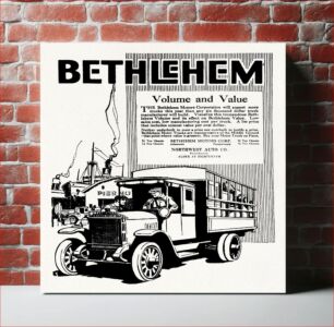 Πίνακας, Oregon newspaper ad for Bethlehem Trucks (1920) chromolithograph by Bethlehem Motors