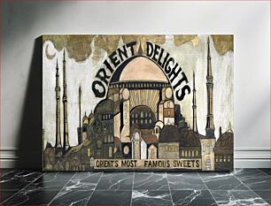 Πίνακας, Orient delight orient's most famous sweets( 1920) vintage illustration