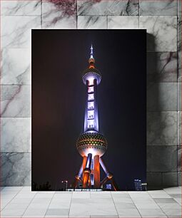 Πίνακας, Oriental Pearl Tower at Night Oriental Pearl Tower τη νύχτα