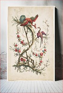 Πίνακας, Ornament. Chinoiserie. Flowers and Birds