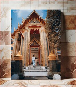 Πίνακας, Ornate Temple Entrance Περίτεχνη Είσοδος Ναού