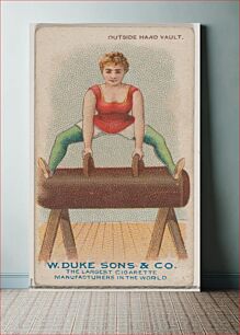 Πίνακας, Outside Hand Vault, from the Gymnastic Exercises series (N77) for Duke brand cigarettes