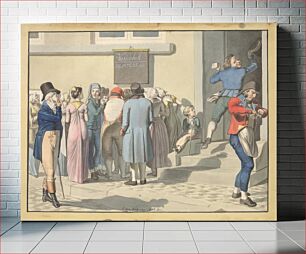 Πίνακας, Outside the Lottery Agency by C.W. Eckersberg