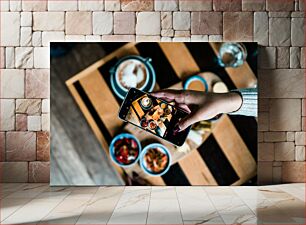 Πίνακας, Overhead view of food photography Κάτοψη της φωτογραφίας φαγητού