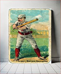 Πίνακας, Oyster Burns baseball card (1864-1928), who played professional baseball from 1884 to 1895