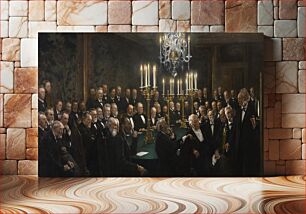 Πίνακας, P.S. Krøyer's painting of A meeting in the Royal Danish Academy of Sciences and Letters